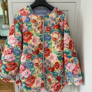 Vibrant Floral Women's Quilted Jacket